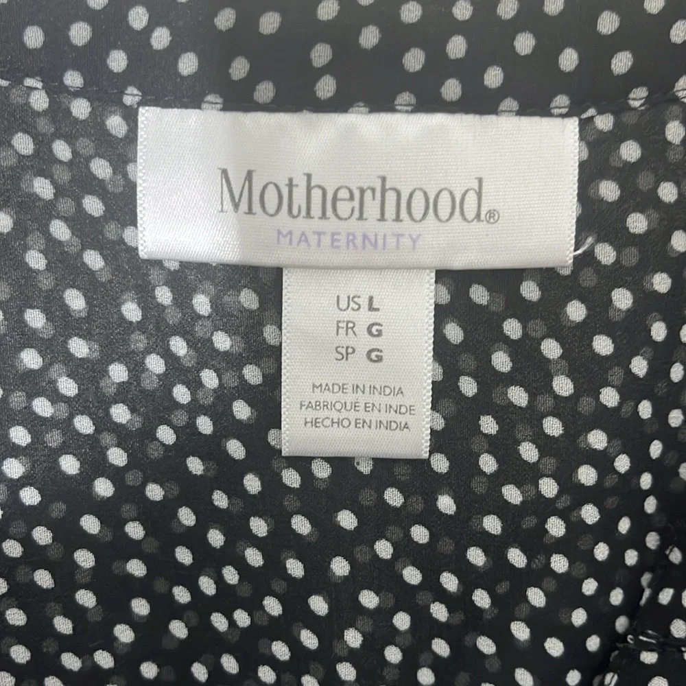 Motherhood Black and White Dotted Blouse - Picture 2 of 6